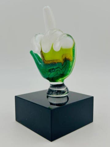 Handmade Murano glass - Sculpture, La Mano - 7 cm - Verre de