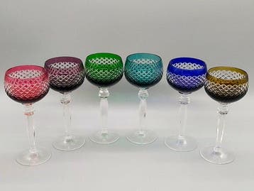 6-teiliges Römer Gläser Set – Farbiges Kristallglas mit, Antiek en Kunst