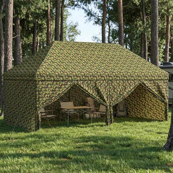 vidaXL Luifel Tent met 4 Zijkanten 2,9 x 5,8 m Leger, Verzenden