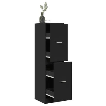 vidaXL Apothekerskast 40x41x144,5 cm bewerkt hout zwart, Huis en Inrichting, Kasten | Overige, Verzenden, Nieuw