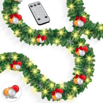 Guirlande met verlichting - Kerstslinger - Kerstversiering -, Huis en Inrichting, Verzenden, Nieuw