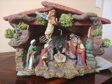Cristiano Tammaro - Kerststal - Klei - 40 cm