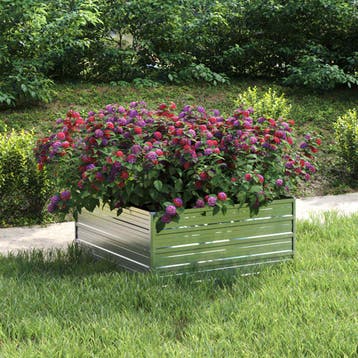 vidaXL Plantenbak verhoogd 100x100x45 cm gegalvaniseerd, Verzenden