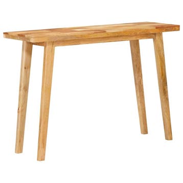 vidaXL Eettafel Naturel 100 x 35 x 75 cm Massief Mango Hout, Huis en Inrichting, Verzenden, Nieuw