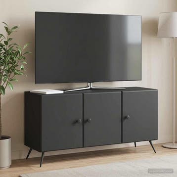 vidaXL TV Kast Zwart 99 x 34,5 x 50 cm Bewerkt hout, Verzenden, Nieuw