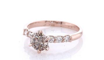 Zonder minimumprijs - Ring - 14 karaat Roségoud - 0.68ct.