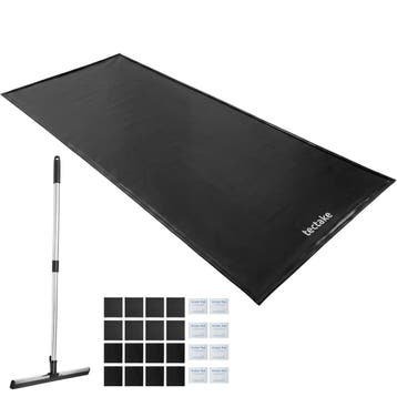Garagevloermat, antislip, waterdicht, met schraper - zwart, Verzenden, Nieuw