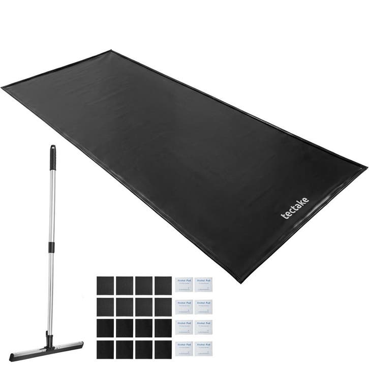 Garagevloermat, antislip, waterdicht, met schraper - zwart, Huis en Inrichting, Bureaus, Verzenden
