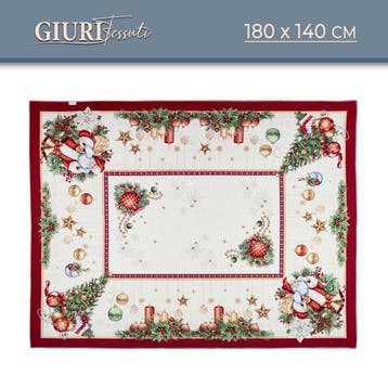 Elegante Centrotavola Natale in tessuto Gobelin - 100% Made, Nieuw