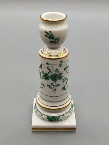 Meissen - Kandelaar Kandelaar Indische schilderkunst Groen –