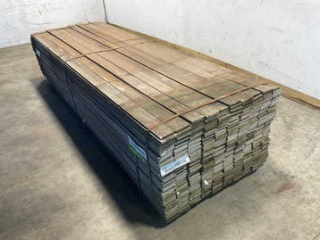 Veiling - 100x Azobé hardhouten waterkering plank 300x10x1c, Nieuw