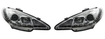 Koplampen LED DRL | geschikt voor Peugeot 206 | chroom, Verzenden, Nieuw, Peugeot