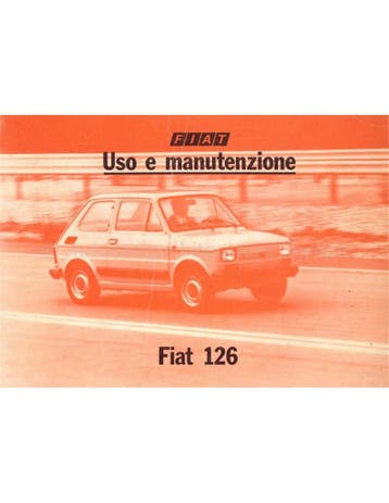1983 FIAT 126 INSTRUCTIEBOEKJE ITALIAANS