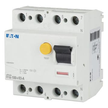 Eaton PFIM 4P 100A Type A RCCB Disjoncteur Différentiel -, Verzenden