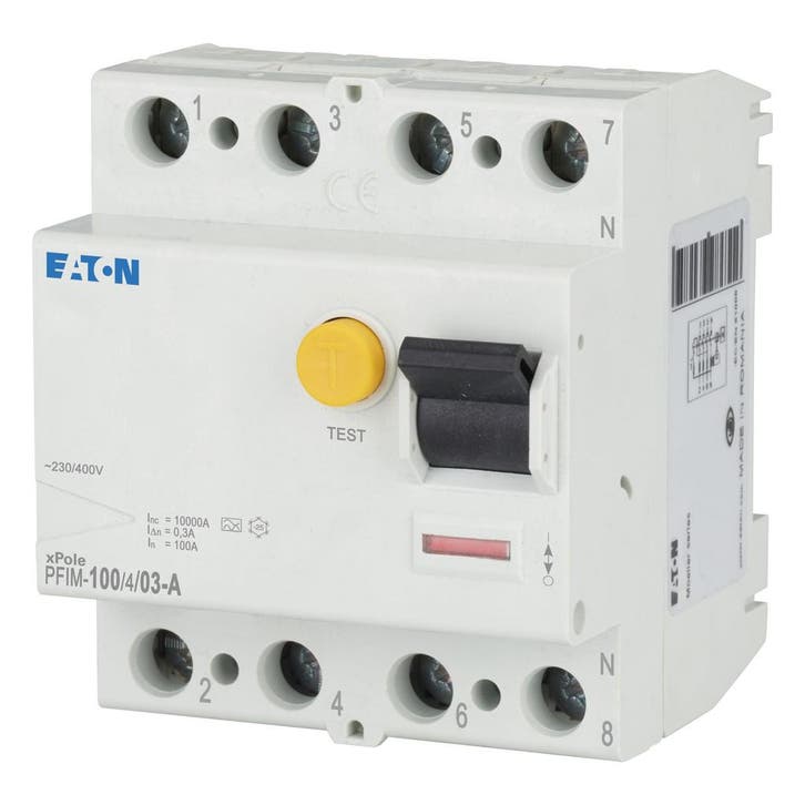 Eaton PFIM 4P 100A Type A RCCB Disjoncteur Différentiel -, Doe-het-zelf en Bouw, Elektriciteit en Kabels, Verzenden