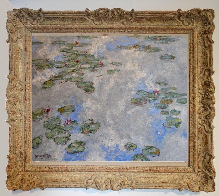 Chris van Dijk (1952) Impressionist -  Miroir, Antiquités & Art, Art | Peinture | Classique