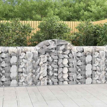 vidaXL Schanskorven 50 st gewelfd 200x50x100/120 cm ijzer, Verzenden