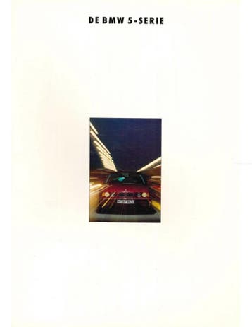 1992 BMW 5 SERIE BROCHURE NEDERLANDS