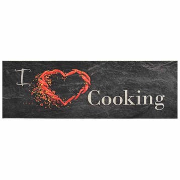 vidaXL Keukenmat wasbaar cooking-print 60x180 cm fluweel, Verzenden, Nieuw