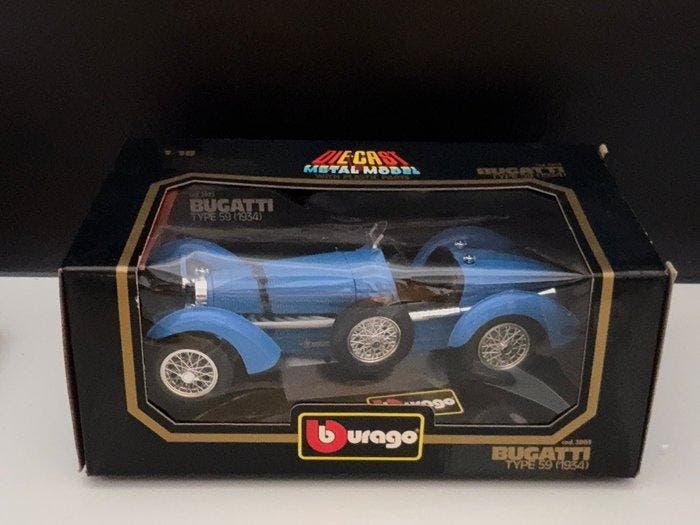Bburago 1:18 - Modelauto - 1934 Bugatti Type 59 -, Hobby en Vrije tijd, Modelauto's | 1:5 tot 1:12
