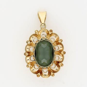 Pendentif - 14 carats Or jaune - tourmaline