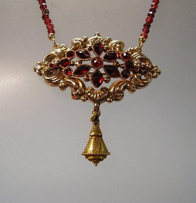 Zonder minimumprijs - Halsketting - 9 kt. Geel goud -, Bijoux, Sacs & Beauté, Colliers