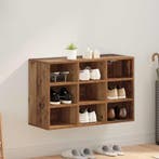 vidaXL Schoenenkast met plank Oudhout 77,5 x 30 x 51 cm, Verzenden, Nieuw