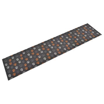 vidaXL Keukenmat wasbaar potenprint 60x300 cm fluweel, Verzenden
