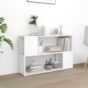 vidaXL Boekenkast 100x24x63 cm bewerkt hout wit, Huis en Inrichting, Verzenden, Nieuw