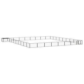 vidaXL Hondenkennel 36 panelen 100x50 cm gepoedercoat staal, Verzenden, Nieuw