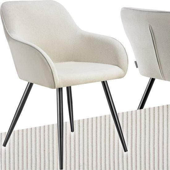 2dekans | tectake® Eetkamerstoelen Marilyn - Gestoffeerde, Huis en Inrichting, Stoelen, Ophalen of Verzenden