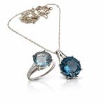 Zonder minimumprijs - 2-delige sieradenset Zilver - Topaz