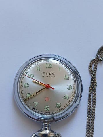 pocket FREY - silver 925 chain - serviced 10.2026 - serviced, Nieuw