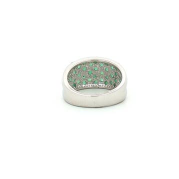 Zonder minimumprijs - Ring Zilver - 1.02ct. tw. Smaragd, Nieuw