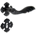 Deurklink op rozet Hek inclusief sleutelplaatje ijzer zwart, Nieuw