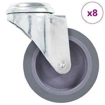 vidaXL 8 st Zwenkwielen met boutgaten 75 mm, Verzenden, Nieuw