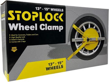 Stoplock HG 400-00 wielklem 13-15 inch geel antidiefstal, Ophalen of Verzenden