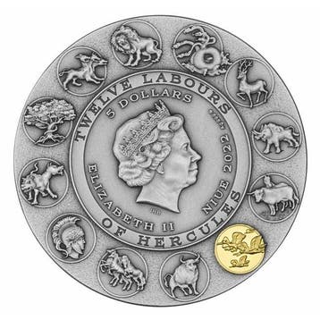Niue. 5 Dollars 2022 2 oz $5 NZD Niue Silver Twelve Labours
