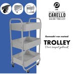 Salon Trolley Carello Wit met 3 Etages (Instrumententafels), Verzenden, Nieuw, Overige typen