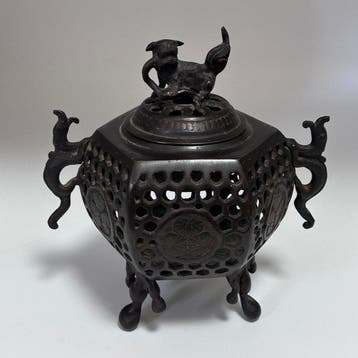 Koper - Hidekiyo () - Japanse Takaoka-bronzen koro –, Antiek en Kunst