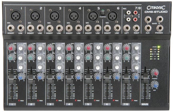 Citronic Cm8-Live Compact Mixer, Musique & Instruments, Microphones
