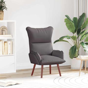 vidaXL Fauteuil Grijs 69 x 74 x 93 cm Kunstleer, Verzenden, Nieuw