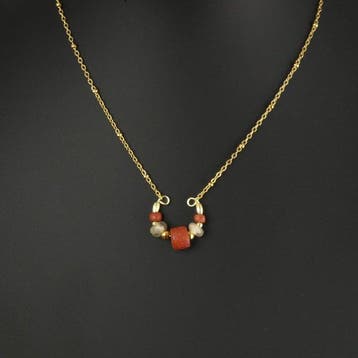 Oud-Romeins Ketting met romeinse glaskralen