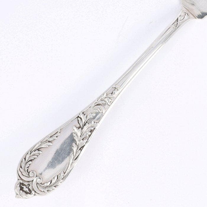 Delheid Frères - Visschep - Serveerset voor vis - .800, Antiek en Kunst, Antiek | Zilver en Goud