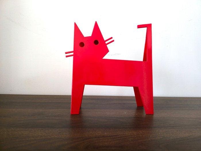 José Soler Art - Sculpture, The Cat KH. Red - No Reserve -, Antiek en Kunst, Kunst | Schilderijen | Modern