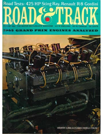 1965 ROAD AND TRACK MAGAZINE AUGUST ENGELS, Ophalen of Verzenden, Nieuw