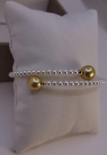 Armband - 18 karaat Geel goud, 8x9 mm Diep goudkleurige