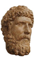 Figure - Tête de Lucio Vero en poudre de marbre