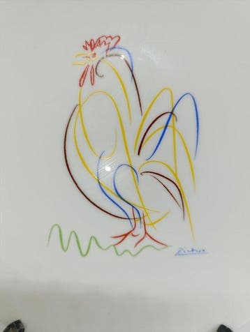 Limoges - Pablo Picasso (after) - Assiette - le coq -, Antiquités & Art