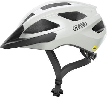 Fietshelm ABUS MACATOR MIPS pearl white L - 58-62 cm - wit -, Verzenden, Zo goed als nieuw, Abus